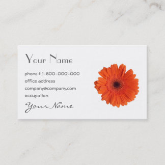 Tarjeta de visita floral de la margarita del