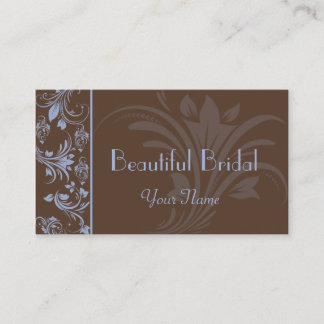 Tarjeta de visita floral de la voluta del bígaro