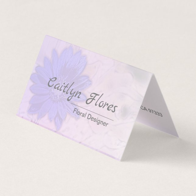 Tarjeta De Visita Floral de lavanda encantadora (Anverso)