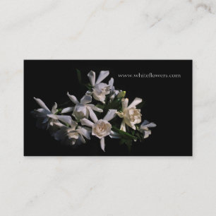 Tarjeta de visita floral de los Gardenias blancos