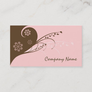 Tarjeta de visita floral de los remolinos
