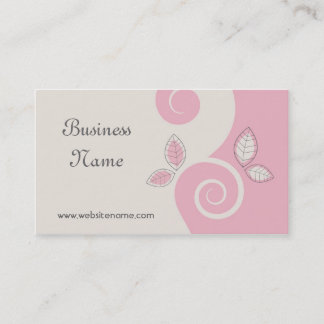 Tarjeta de visita floral de los remolinos