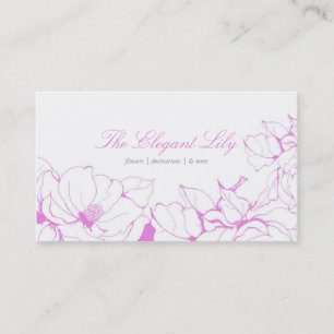 Tarjeta De Visita Floral de lujo