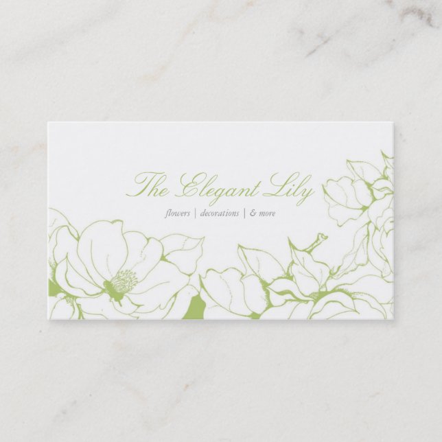 Tarjeta De Visita Floral de lujo (Anverso)