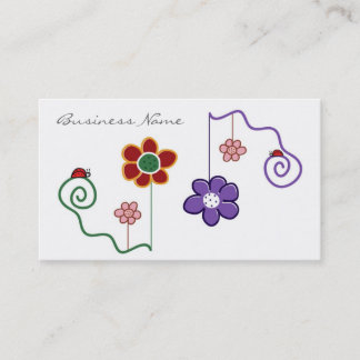 Tarjeta de visita floral de moda