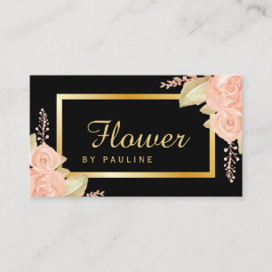 Tarjeta de visita floral de moda del Relieve