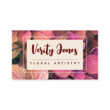 Tarjeta de visita floral de personalizable