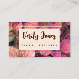Tarjeta de visita floral de personalizable