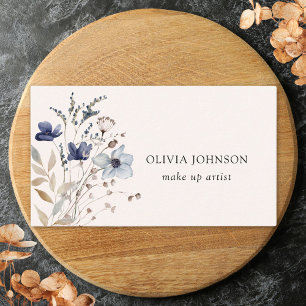 Tarjeta de visita floral de ramo de flores silvest