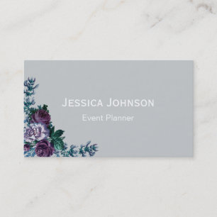 Tarjeta De Visita Floral de Vintage Event Planner