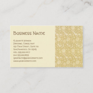 Tarjeta De Visita Floral de William Morris, antiguo victoriano