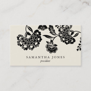 Tarjeta de visita floral del damasco {TBA}