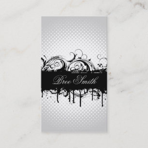 Tarjeta de visita floral del Grunge