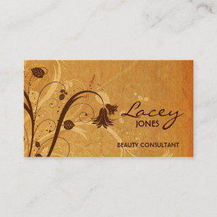 Tarjeta de visita floral del Grunge