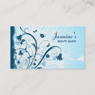 Tarjeta de visita floral del Grunge