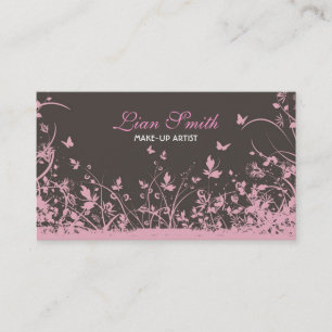 Tarjeta de visita floral del Grunge