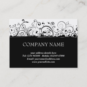 Tarjeta de visita floral del Grunge