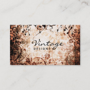 Tarjeta de visita floral del Grunge