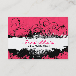 Tarjeta de visita floral del Grunge