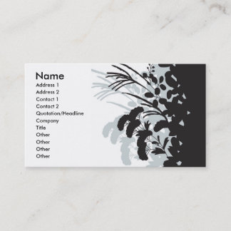 Tarjeta de visita floral del kimono