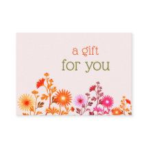 Tarjeta de visita floral del país del Boho rosa