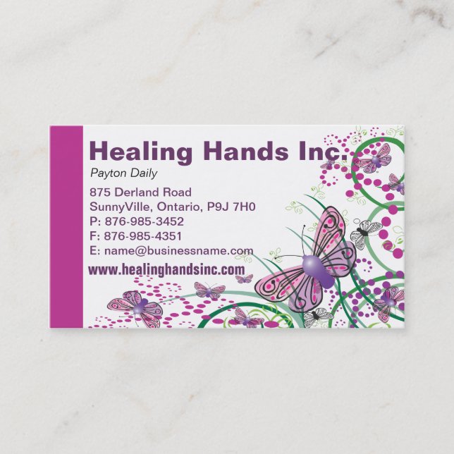 Tarjeta de visita floral Design-1 (Anverso)