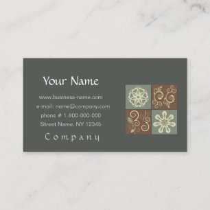 Tarjeta De Visita Floral - diseño de la gente