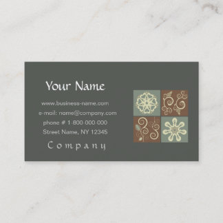Tarjeta De Visita Floral - diseño de la gente