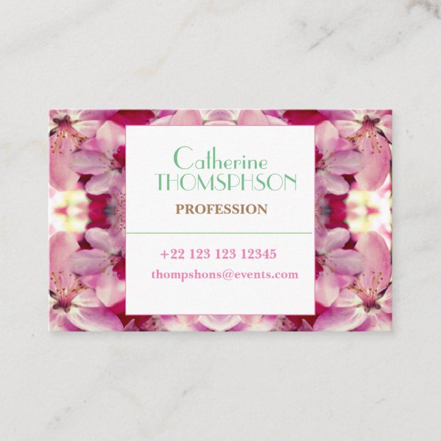 Tarjeta de visita Floral dream (Anverso)