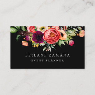 Tarjeta De Visita Floral elegante