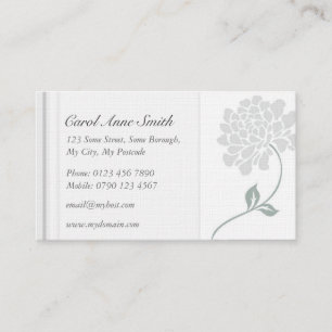 Tarjeta de visita floral elegante