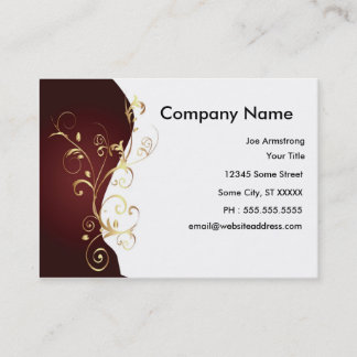 Tarjeta De Visita Floral elegante