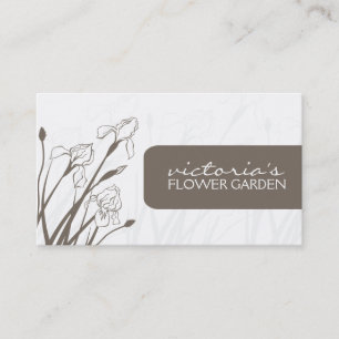 Tarjeta de visita floral elegante