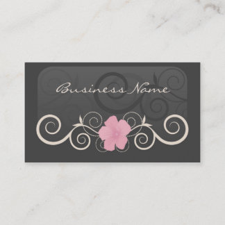 Tarjeta de visita floral elegante de la decoración