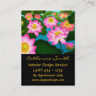 Tarjeta de visita floral elegante de Lotus