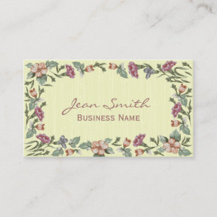 Tarjeta de visita floral elegante del planificador