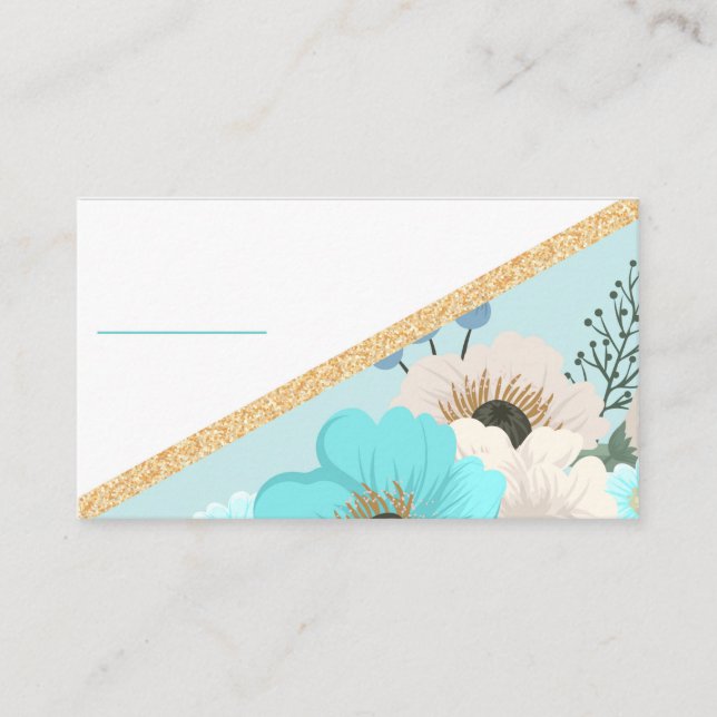 Tarjeta De Visita Floral en blanco (Anverso)