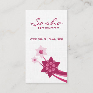 Tarjeta de visita floral enrrollada, azalea