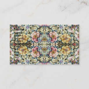Tarjeta De Visita Floral espejado vintage floral
