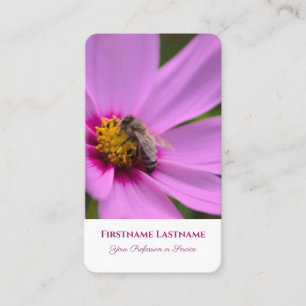 Tarjeta De Visita Floral flor rosa ocupado experto en flor florista 