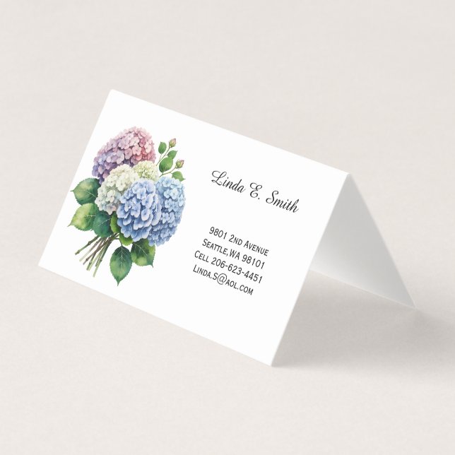 Tarjeta De Visita Floral Folded Calling Card (Anverso)
