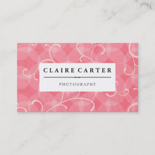 Tarjeta De Visita Floral fotográfica