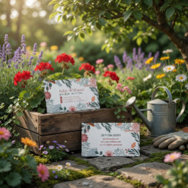 Tarjeta de visita Floral Garden Services