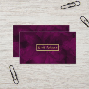 Tarjeta De Visita Floral Glam Elegante Moderno Acuarela Dorado Fucsi