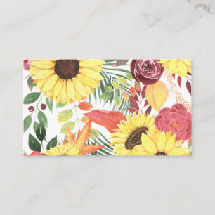 Tarjeta De Visita Floral Gown