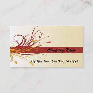 Tarjeta De Visita Floral gráfica vintage