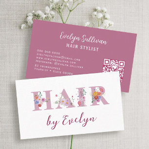 Tarjeta de visita Floral Hair