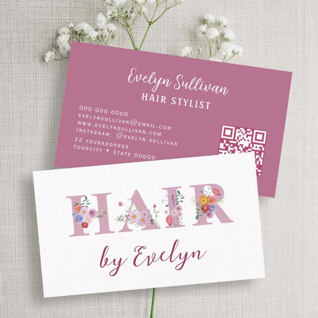 Tarjeta de visita Floral Hair (Subido por el creador)