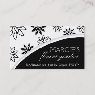 Tarjeta de visita floral intrépida