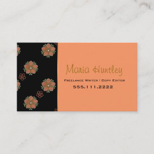 Tarjeta de visita floral japonesa